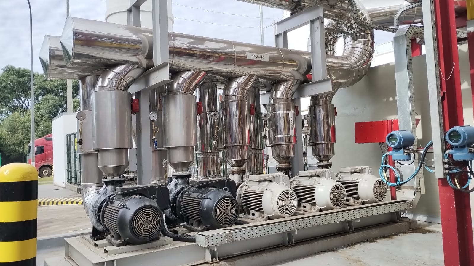 Skid industrial em aço inoxidável